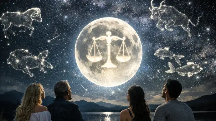 Libra-Mond 2026: 4 magische Sternzeichen mit kraftvollem Segen am 2. April